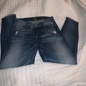 7 For All Mankind size 26 midrise ankle skinny